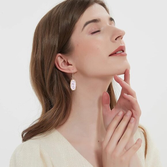 Women's 14k fish hook gold Dainty gold Wire Wrap pearl drop Earrings - Picture 3 of 6